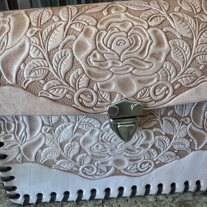 Handmade Leather Floral Embossed Bag
